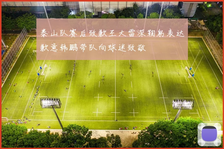 泰山队赛后致歉王大雷深鞠躬表达歉意韩鹏带队向球迷致敬